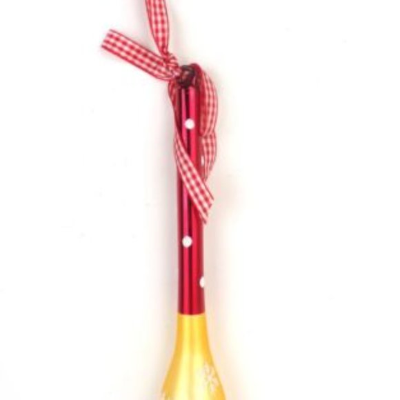 Christmas Tree Ornament Baking Mixing Spoon Holiday Baker Snowflake Glass NEW - Picture 3 of 3